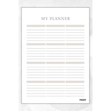 Zamansız Çok Amaçlı Günlük Haftalık Aylık Planlayıcı - A4 Ebat Yapılacaklar - 30 Yaprak - Planner - 4765 Çok Renkli
