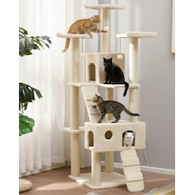 Reyo Pet Residence Kedi Tırmalama Evi Beyaz