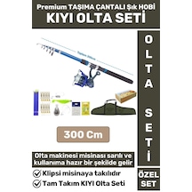 Profesyonel Kullanıma Hazır Taşıma Çantası Hediyeli Balıkçı Tam Takım Hobi Kıyı Olta Seti 300 Cm