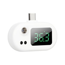 Pazly Temassız Kızılötesi Telefon Termometresi K8 Beyaz Android/ios/huawei Uyumlu Hızlı Ölçüm C/f