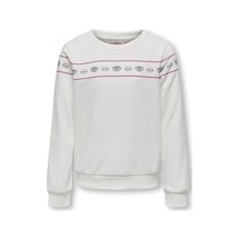 Only Kogellıs Short L/s Eye O-neck Swt Kız Çocuk Turuncu Sweatshirt - 15303568