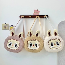 Snapbuy Labubu Tasarımlı Peluş Çapraz Çanta Açık Mor