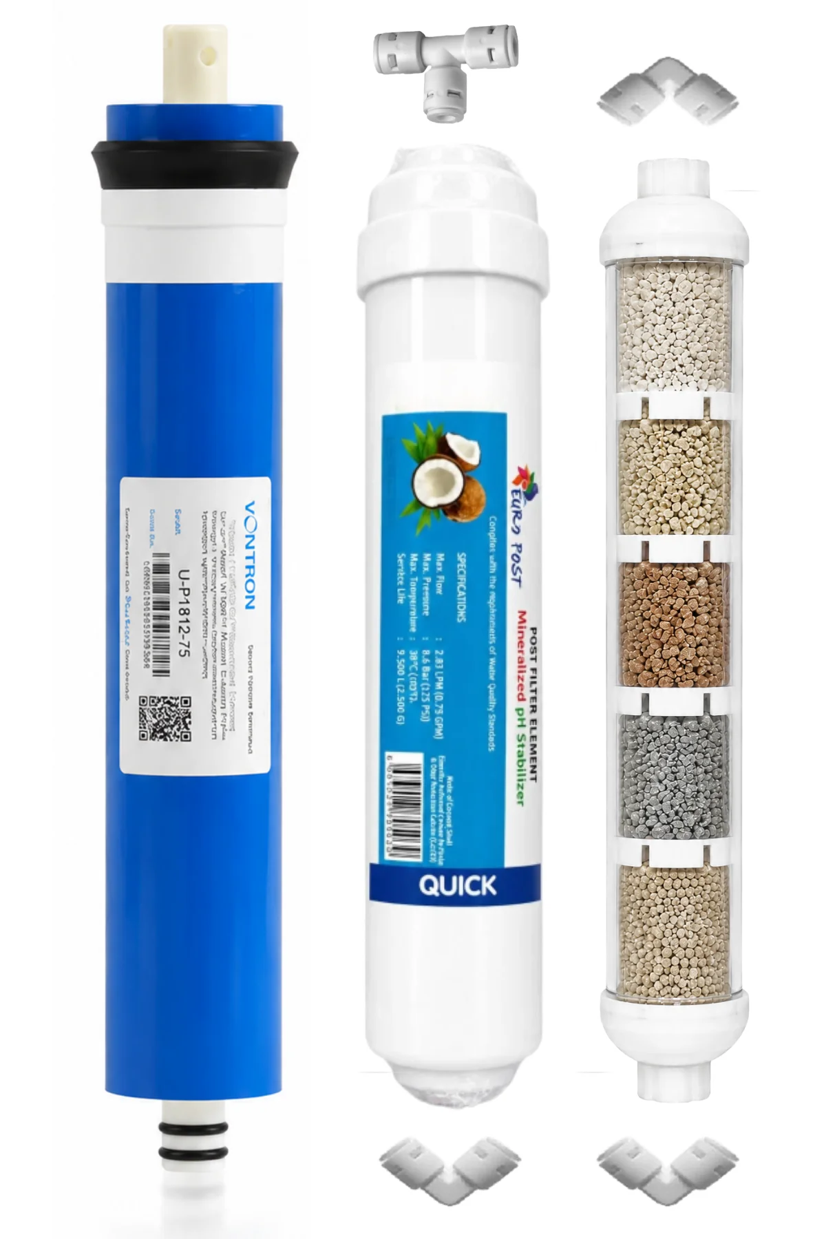 Reverse Osmosis Su Arıtma Cihazı Vontron Membran Tatlandırıcı Filtre 5 Aşama Mineral Filtresi