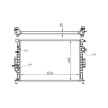 ORIS BFR107026 Radyatör Brazing Mondeo 07 Cmax Focus III Volvo V40 S60 S80 Rangerover Freelander