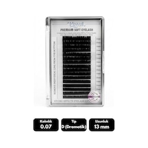 Misyul 0.07d Dramatik Kıvrım 13 Mm Soft Eyelash Doğal İpek Kirpik 16'lı