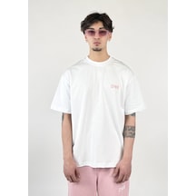 Zaee Club Nakışlı Oversize Unisex T-shirt Pembe