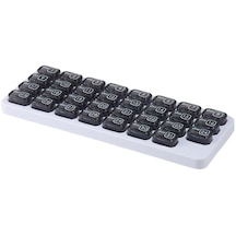 Suntek 31 Izgaralı Hap Kutusu Aylık Gün Bölmeli Seyahat Gri