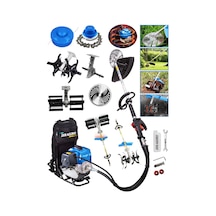 Dragro Alman DRG-SRT20  20 HP M 2 Sırt Tipi Benzinli Motorlu Ot Çalı Tırpanı Çim Biçme Makinesi 2 Çapalı Bahçe Seti