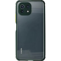Newface Xiaomi Mi 11 Lite Kılıf Miami Şeffaf Silikon - Koyu Yeşil