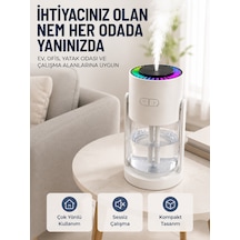 Ultrasonik Hava Nemlendirici Renkli Led Işıklı Sessiz Oda Nemlendirme Cihazı - Lisinya