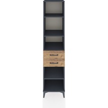 Hyperion Dolap 4 Raflı 2 Çekmeceli 44x44x195 Antrasit-çam Antrasit
