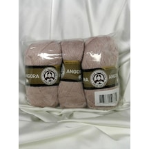 Angora Pudra Pembe El Örgü İpi 3 Adet - Renk: 124