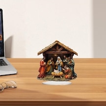 Lijinxu Masaüstü Kapalı Oturma Odası Için İsa Doğum 20cmx20cm
