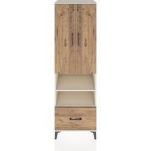 Hyperion Dolap 3 Raflı Tek Çekmeceli Tek Askılı 60x44x195 Aytaşı-çam Aytası