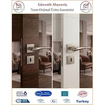 Çelebi Venüs Rozetli İç Kapı Kolu - Parlak Nikel - Oda