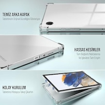 Galaxy Uyumlu Tab A9 X110/Galaxy Uyumlu Tab A11 Tablet Kılıf Şeffaf Silikon Arka Kapak