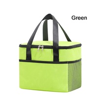 8l Yalıtımlı Termal Çanta Soğutucu Çanta Öğle Yemeği Çantası Yeşil Çok Renkli