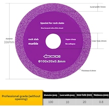 Mufunye Profesyonel Mermer Seramik Kesici: Ultra İnce Taş Panel İçin Taşlama Olmayan El Fırçası Elmas Testere Φ100 10 Açılmaz