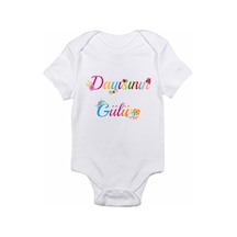 Babylimon Dayısının Gülü Baskılı Bebek Body Zıbın Beyaz - 132151548 Beyaz