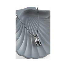 Ilkeshop Panda Cam Kolye-siyah Çok renkli