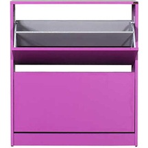 Flat Duo 2 Katlı Geniş Ayakkabılık Dolabı - Mor