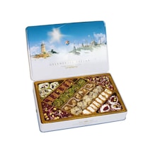 Tuğba Kuruyemiş Geleneksel Tatlar Metal Kutu Lokum 540gr Turkish Delight