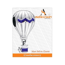 Mavi Balon Charm / Gümüş Kaplama