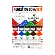 Toz Mum Boyası Seti 10 Cc 5'li Soya & Parafin Wax Için Kırmızı, Mavi, Yeşil, Kahverengi, Turuncu Bkfab5kmykht10g Çok Renkli