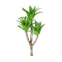 Yapay Sukulent Dal 3 Agave'li Yeşil 38 Cm. Çok Renkli
