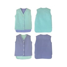 Müslin Bebek Yelek Organik 3 - 4 Yaş Mavi