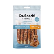 Dr.sacchi Premium Tavuk Sargılı Beyaz Sığır Derisi Burgu Çubuk Tahılsız Köpek Ödülü 5" 9-11 Gr 10'lu