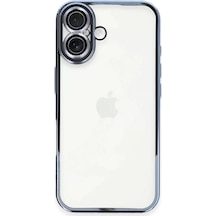Newface Apple İphone 16 Plus Kılıf Razer Lensli Silikon - Açık Mavi