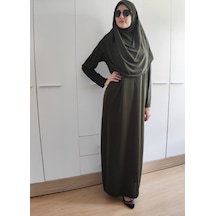 Tek Parça Namaz Elbisesi (Haki) Haki