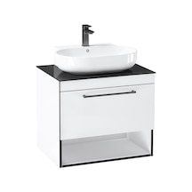 Orka Knidos 70 Cm Mdf Beyaz Banyo Dolabı Alt Modül Ve Lavabo Beyaz
