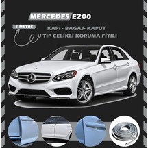 Mercedes E200 Oto Araç Kapı Koruma Fitili 5metre Parlak Gri Renk