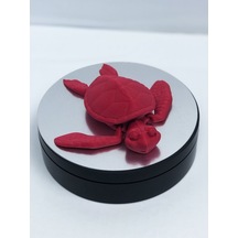 3D Hareketli Kaplumbağa Figürlü Oyuncak - Kırmızı
