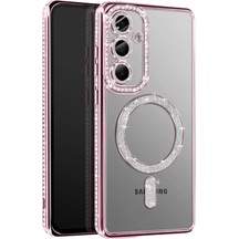 Joko Samsung Uyumlu Galaxy S26 Plus Joke Simli Magneticsafe Kılıf - Pembe Çok Renkli