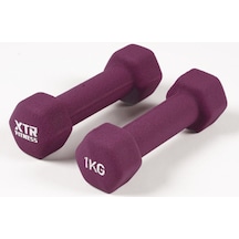 Xtr Fitness Vinyl Neoprene Dambıl 1 Kg X 2 Adet Mor