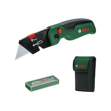Bosch Premium Katlanabilir Maket Bıçağı + Kumaş Çanta + 10 Bıçak - 1600A02W7M