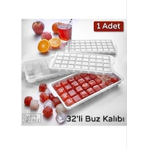 32'lü Küp Buz Kalıbı Bpa Free - 1 Adet Buzluk Çok Renkli
