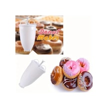 Maxaccess Beyaz Elektriksiz Donut Makinesi Evde Kolay Kızarmış Halka Tatlı Yapımı Hızlı Pişirme