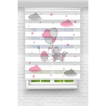 Perdeoutlet38 Baskılı Renkli Bisikletli Fil Dijital Baskılı Zebra Perde-cocuk Odası-stor Perde Model:pz-119 Çok Renkli