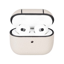 Apple Airpods 3.nesil Uyumlu Deri Kılıf Juni Erc3 Bej Diğer