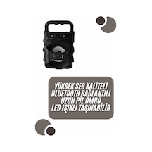 Hubrendy Tekno Kablosuz Bluetooth Hoparlör Ses Bombası Rgb Işıklı Taşınabilir Yüksek Ses Kaliteli