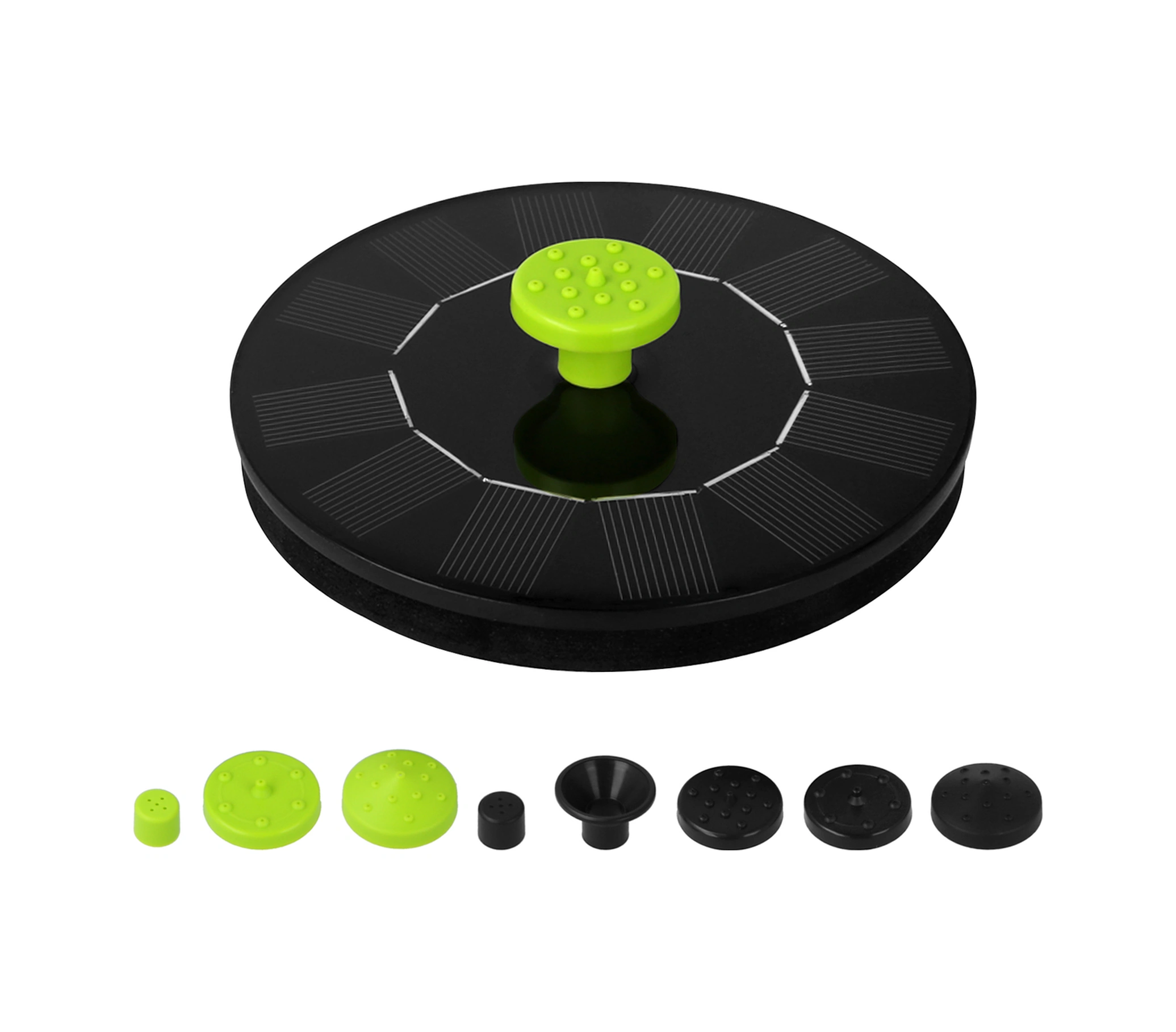 Kosona Güneş Enerjili Süngerli Fıskiye, 6v 1w Siyah+yeşil Başlıklı, 130mm Su Döngüleme Pompası, Kuş Havuzu Bahçe Manzarası İçin Xh01-130b