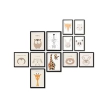 12 Parça Dekoratif Mdf Tablo Seti Çerçeve Görünümlü Dkj046 50 x 22