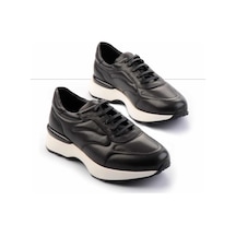 Bambi Siyah Leather Erkek Sneaker E01757167403 Siyah