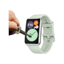 Kilifone - Huawei Watch Fit Uyumlu - Ekran Koruyucu Pmma Pet Saat Ekran Koruyucu - Şeffaf
