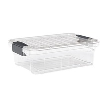 Dünya Dp-33103-102 Çok Amaçlı Saklama Kutusu 4.25 Lt - Kilitli Kapak Şeffaf 305x210x100 Mm- 12'li Paket