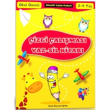Okul Öncesi Çizgi Çalışmaları Yaz-sil Kitabı 2-4 Yaş